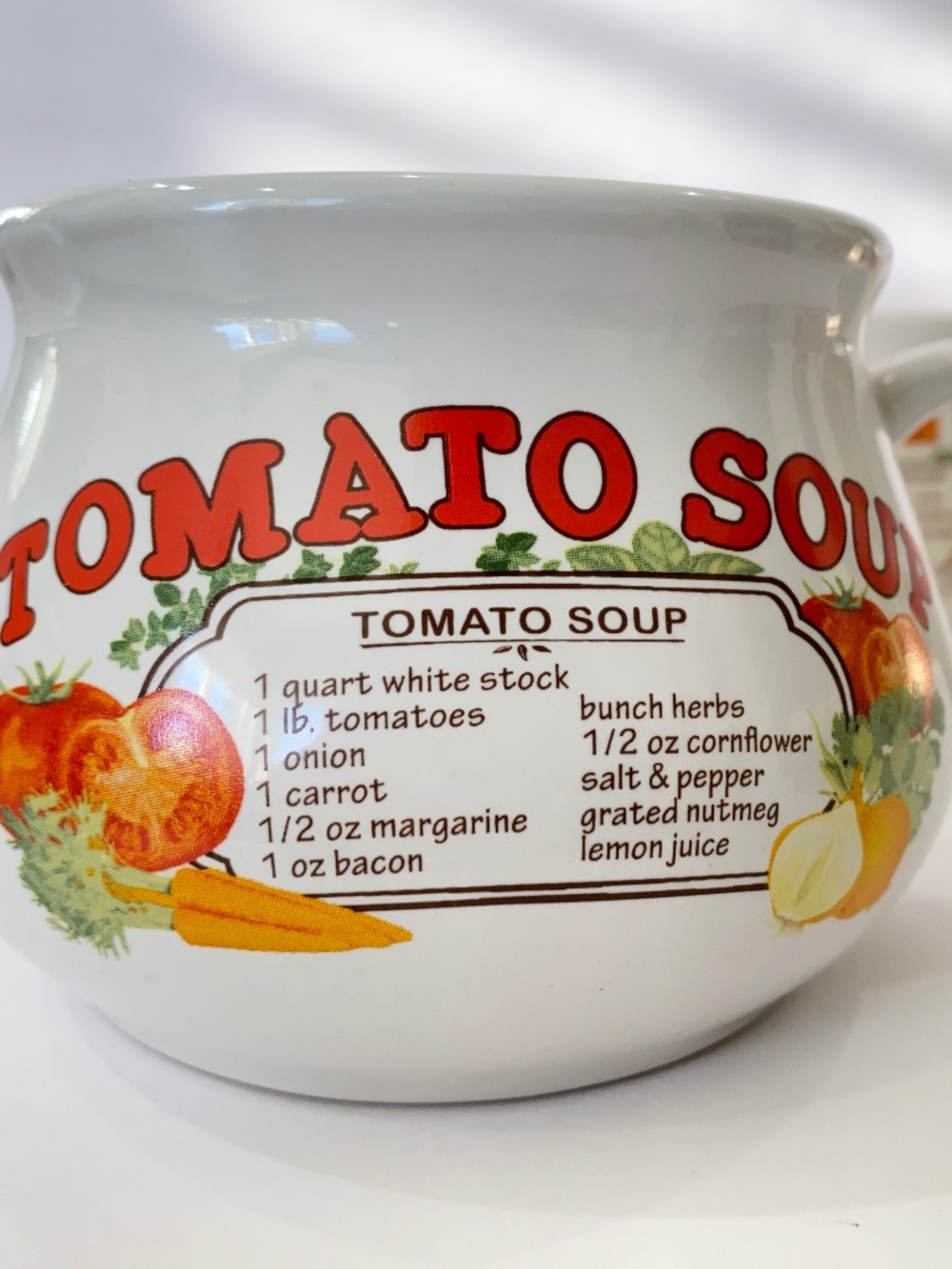 Vintage Ceramic Tomato Soup Recipe Mug